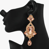 89933, MULTI RHINESTONE EVENING EARRING