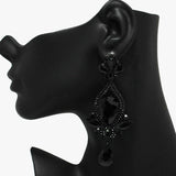 89933, MULTI RHINESTONE EVENING EARRING