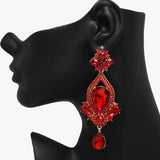 89933, MULTI RHINESTONE EVENING EARRING