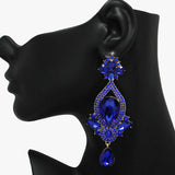 89933, MULTI RHINESTONE EVENING EARRING