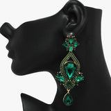 89933, MULTI RHINESTONE EVENING EARRING