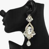 89933, MULTI RHINESTONE EVENING EARRING