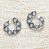 Western Metal with Rhinestone Earring