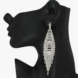 89954, CRYSTAL RHINESTONE EVENING EARRING