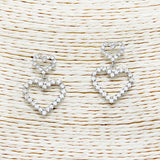Pave Valentines Heart Earring