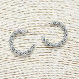 89974, GOLD DIPPED TWISTED HOOP EARRING