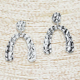 Hammered Arch Metal Earring - view 2