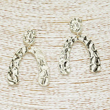 Hammered Arch Metal Earring