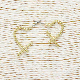 Gold Dipped Twisted Heart Earring