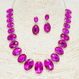 89993, OVAL ACCENT RHINESTONE NECKLACE