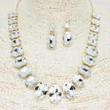 89993, OVAL ACCENT RHINESTONE NECKLACE