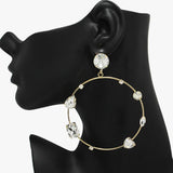 Multi Rhinestone Accent Round Earring - view 3