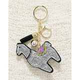 89997, UNICORN CRYSTAL EMBELLISHED KEYCHAIN