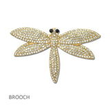 114695, PAVE RHINESTONE DRAGONFLY BROOCH