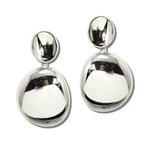 Oversized Organic Pebble Drop Earrings – Silver · JE11051R_JK 8