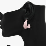 Color Rubber Coated Post Earring - view 2