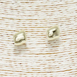 Gold Dipped Nugget Metal Stud Earring