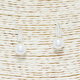 Pearl Accent Baguette Rhinestone Earring