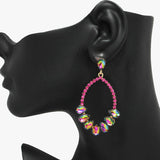 90061, TEARDROP ACCENT RHINESTONE EARRING