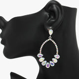 90061, TEARDROP ACCENT RHINESTONE EARRING