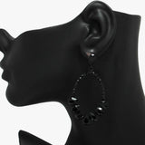 90061, TEARDROP ACCENT RHINESTONE EARRING