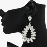 90062, MARQUISE ACCENT RHINESTONE EARRING