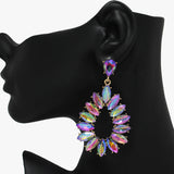 90062, MARQUISE ACCENT RHINESTONE EARRING