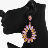 90062, MARQUISE ACCENT RHINESTONE EARRING