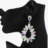 90062, MARQUISE ACCENT RHINESTONE EARRING