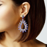 90062, MARQUISE ACCENT RHINESTONE EARRING