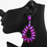 90062, MARQUISE ACCENT RHINESTONE EARRING