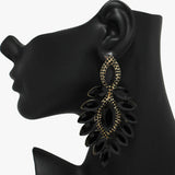 90063, OVERSIZED MARQUISE ACCENT RHINESTONE EARRING