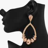 90064, TEARDROP ACCENT RHINESTONE EARRING
