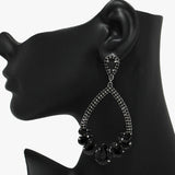 90064, TEARDROP ACCENT RHINESTONE EARRING