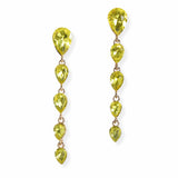 90065, TEARDROP RHINESTONE DROP DANGLE EARRING