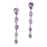 90065, TEARDROP RHINESTONE DROP DANGLE EARRING