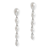 90065, TEARDROP RHINESTONE DROP DANGLE EARRING