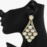 90069, ROUND ACCENT RHINESTONE EARRING