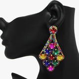90069, ROUND ACCENT RHINESTONE EARRING