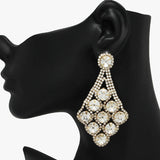 90069, ROUND ACCENT RHINESTONE EARRING