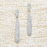 90070, PAVE RHINESTONE DROP DANGLE EARRING