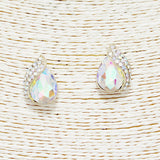 90071, TEARDROP RHINESTONE POST EARRING