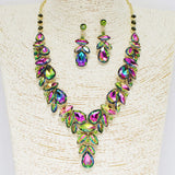90080, MULTI RHINESTONE EVENING NECKLACE