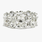 90086, BUBBLE RHINESTONE STRETCH BRACELET