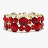 90086, BUBBLE RHINESTONE STRETCH BRACELET