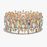 90089, MULTI RHINESTONE STRETCH BRACELET