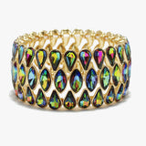 90090, TEARDROP ACCENT RHINESTONE STRETCH BRACELET