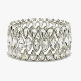 90090, TEARDROP ACCENT RHINESTONE STRETCH BRACELET