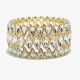 90090, TEARDROP ACCENT RHINESTONE STRETCH BRACELET