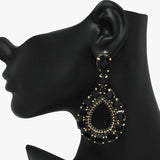 90091, MULTI RHINESTONE EVENING EARRING